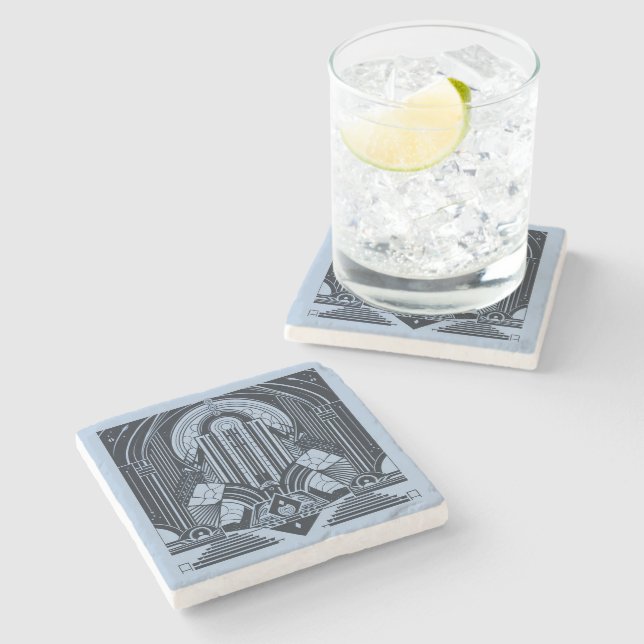 Art Deco Stone Coaster (Side)