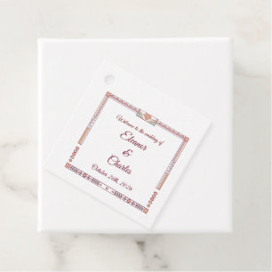 Art Deco Storybook Wedding Favour Tags