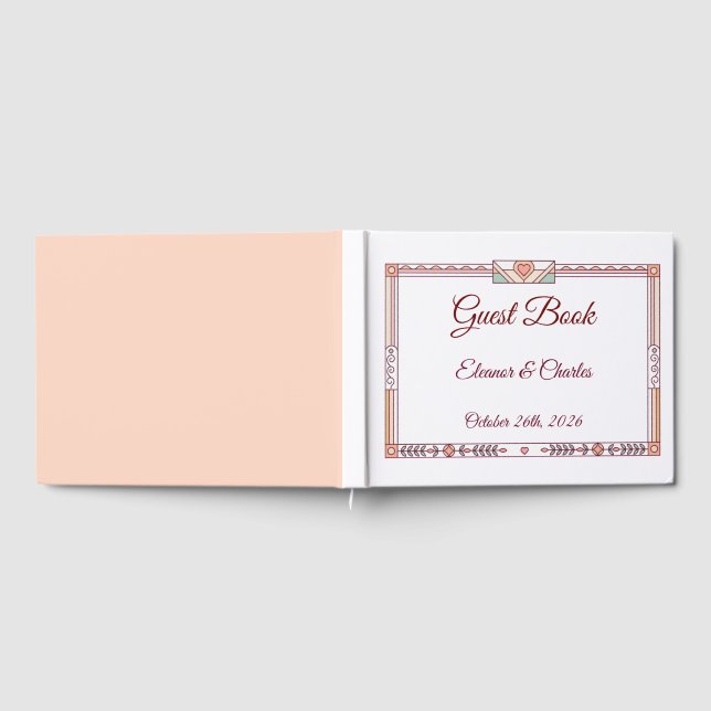 Art Deco Storybook Wedding Guest Book (Full)