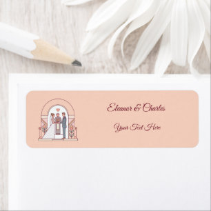 Art Deco Storybook Wedding Return Address Label