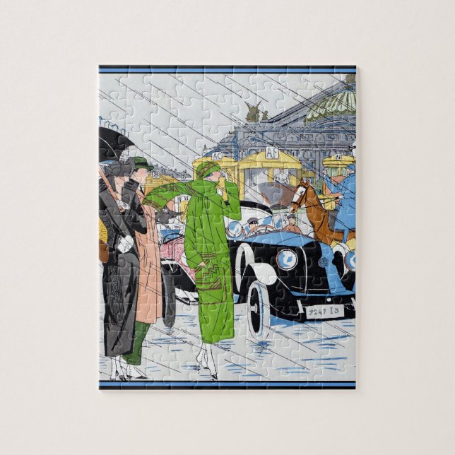 Art Deco Street Scene Jigsaw Puzzle (Vertical)