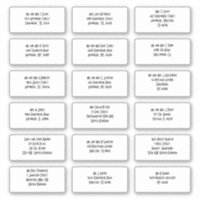 Art Deco Style 18 Guest Individual Names Addresses