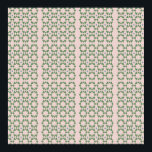 Art deco style blush pink and sage green  poster<br><div class="desc">Mid century design pattern art poster available as download. Blush  pink background with a geometric pattern print in sage green and a matt blue.</div>