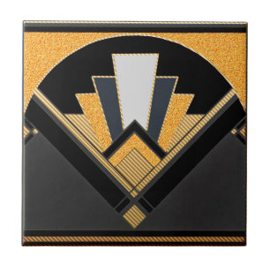 Art Deco Style Ceramic (Golden Grain) Ceramic Tile