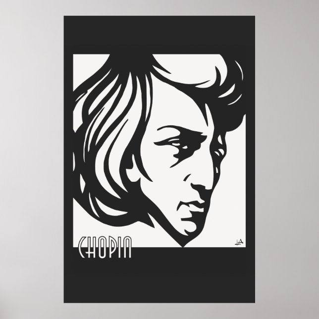 Art Deco style Chopin fits all sizes Poster (Front)
