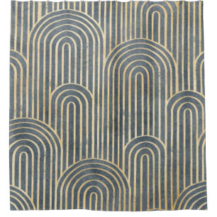 Art Deco style design luxury geometric seamless pa Shower Curtain