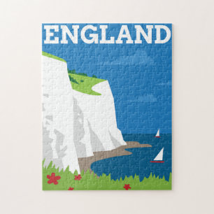 Art Deco Style England Poster Jigsaw Puzzle