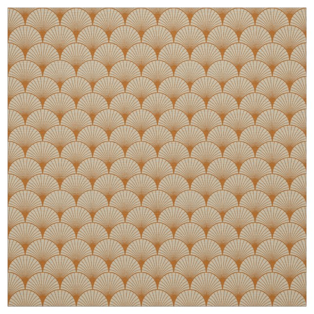 Art Deco Style Fabric Amber Fans (Swatch)
