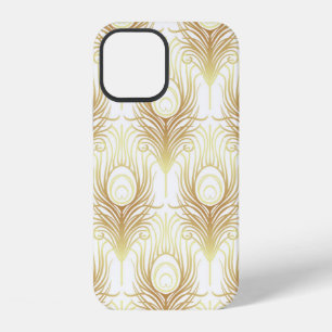 Art deco style geometric seamless pattern in black iPhone 12 case