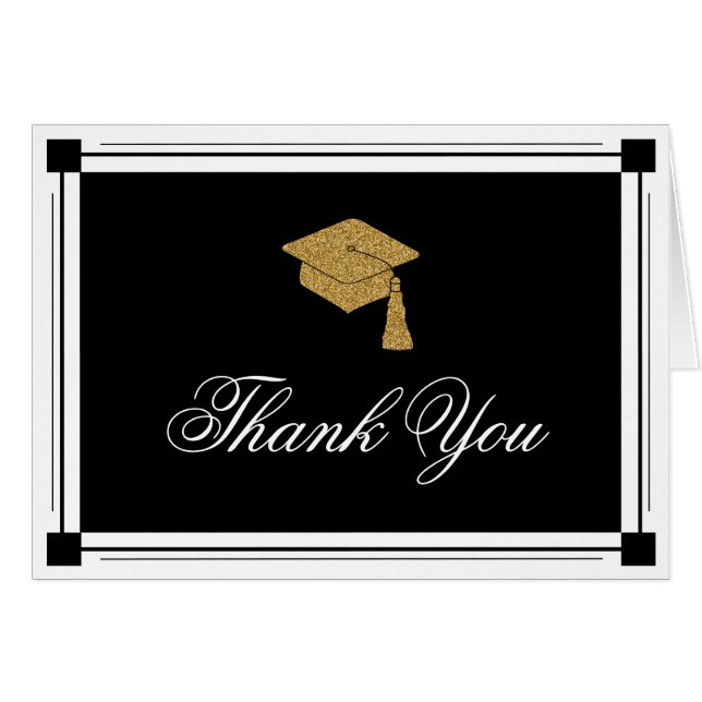 Art Deco Style Graduation Thank You (Front Horizontal)