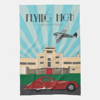 Art Deco style kitchen towel - Shoreham Airport