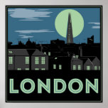 Art Deco Style London Poster<br><div class="desc">An art deco inspired poster featuring a modern London skyline.</div>