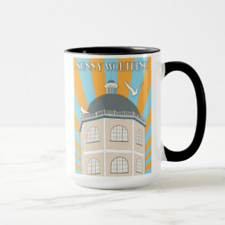 Art Deco style mug featuring Worthing Dome