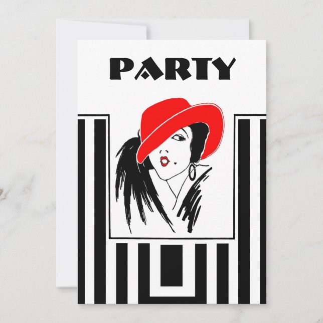 Art Deco Style Party Invitations (Front)