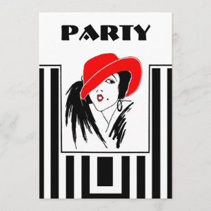 Art Deco Style Party Invitations