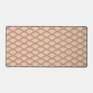Art Deco style pattern in rose colour Desk Mat