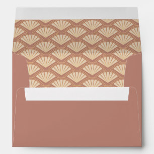 Art Deco style pattern in rose colour Envelope