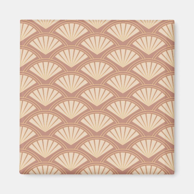 Art Deco style pattern in rose colour Magnet (Front)