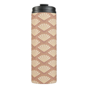 Art Deco style pattern in rose colour Thermal Tumbler