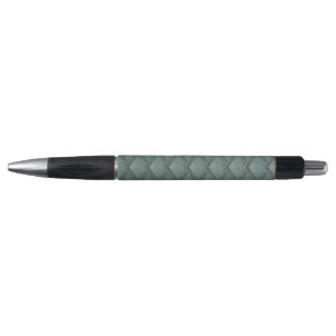 Art Deco style pattern in teal blue colour