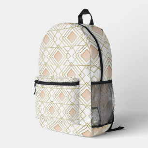 Art Deco Style  Printed Backpack