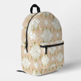 Art Deco Style  Printed Backpack