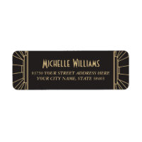 Art Deco Style Return Address Labels