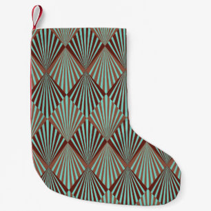 Art Deco style seamless pattern texture Small Christmas Stocking