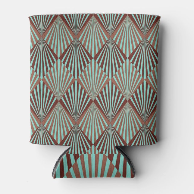 Art Deco style, seamless texture. Can Cooler (Front)