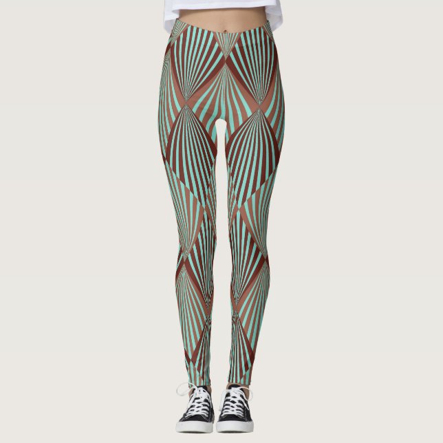 Art Deco style, seamless texture. Leggings (Front)