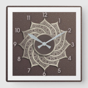Art Deco style Square Wall Clock