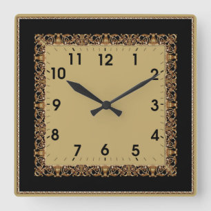 Art Deco style Square Wall Clock