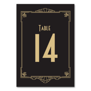 Art Deco Style Table Number