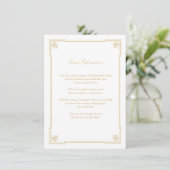Art Deco Style Wedding Insert Card (Standing Front)