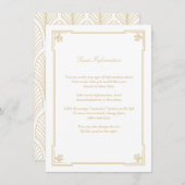 Art Deco Style Wedding Insert Card (Front/Back)