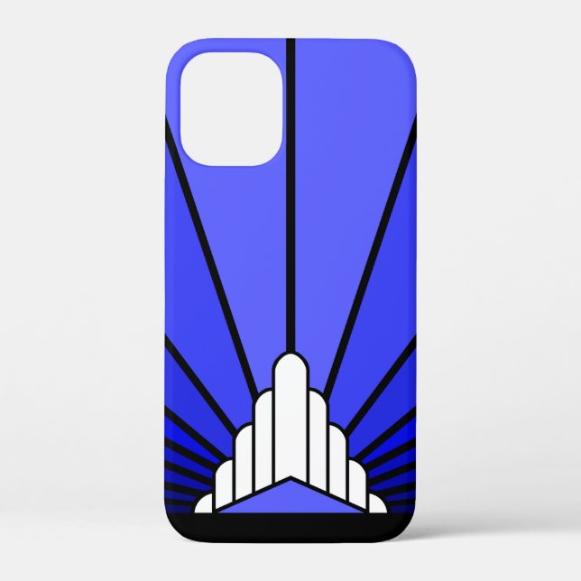 Art deco sun blue Case-Mate iPhone case (Back)