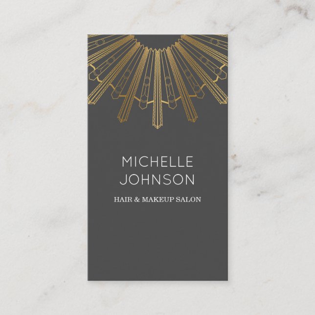 Art deco sun business card (Front)