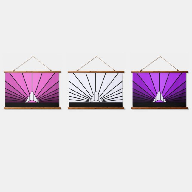 Art deco sun hanging tapestry (Triple)