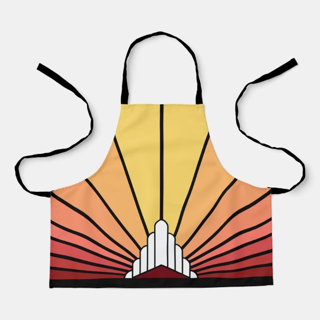 Art deco sun in dawn apron (Front)