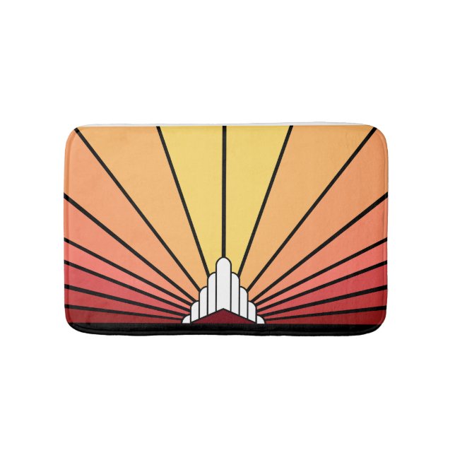 Art deco sun in dawn bath mat (Front)