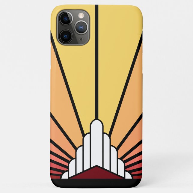 Art deco sun in dawn Case-Mate iPhone case (Back)