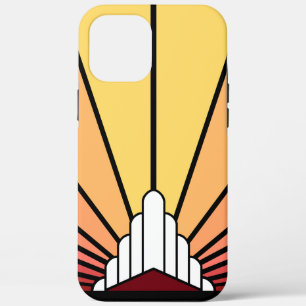 Art deco sun in dawn iPhone 12 pro max case