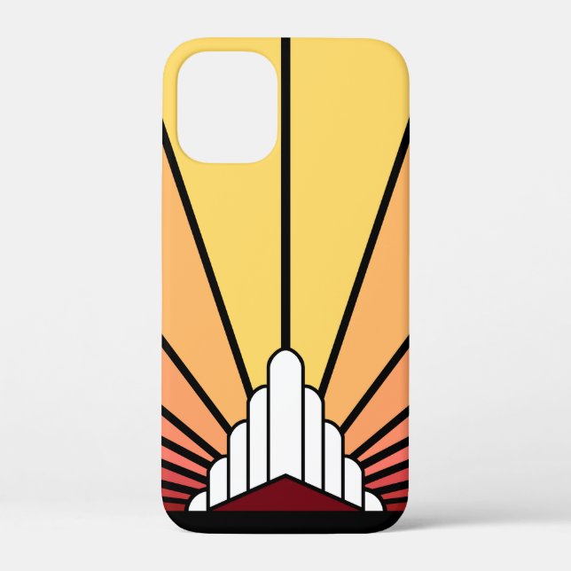 Art deco sun in dawn Case-Mate iPhone case (Back)