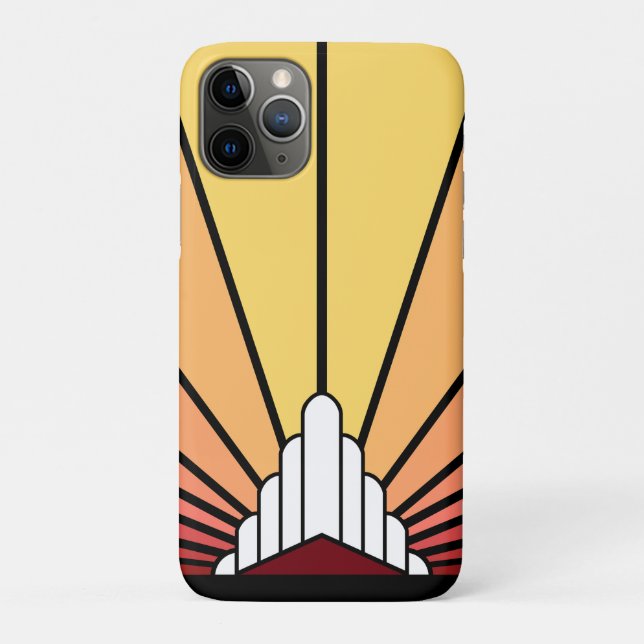 Art deco sun in dawn Case-Mate iPhone case (Back)