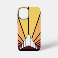 Art deco sun in dawn