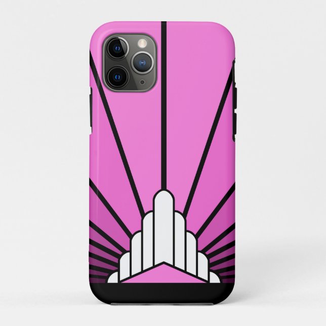 Art deco sun in pink Case-Mate iPhone case (Back)