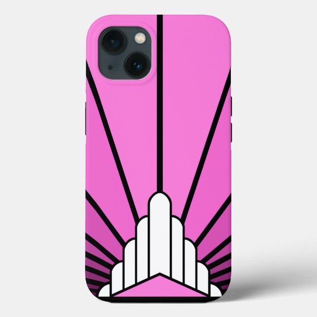 Art deco sun in pink Case-Mate iPhone case (Back)
