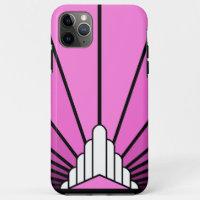 Art deco sun in pink