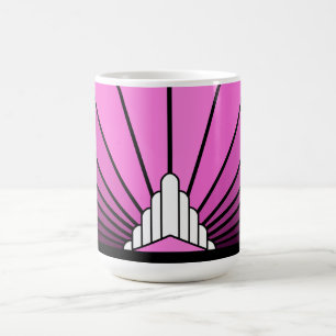 Art deco sun in pink Mug