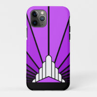 Art deco sun in purple